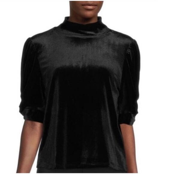 Sanctuary Night Escape Velvet Puff Sleeve Top US Women's M - Picture 1 of 9